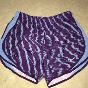 Nike purple and blue athletic shorts